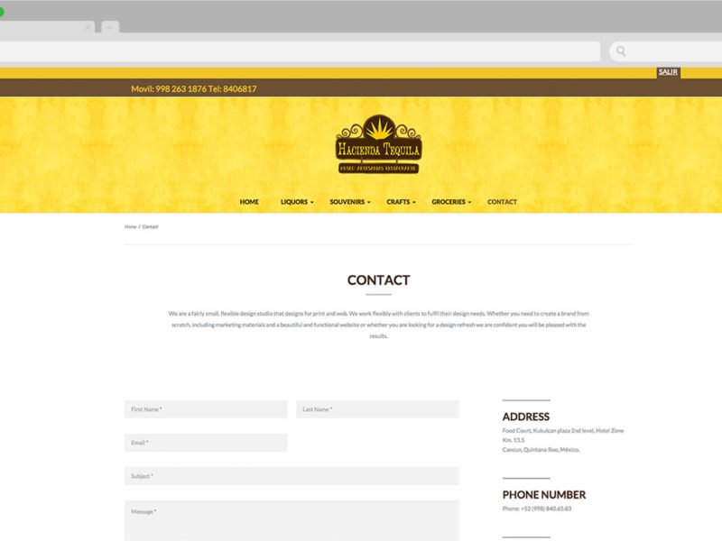 diseño web cancun - Hacienda Tequila 1